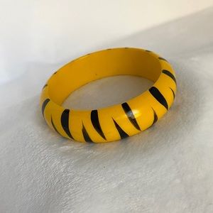 Vintage 90’s Yellow Tiger Bangle
